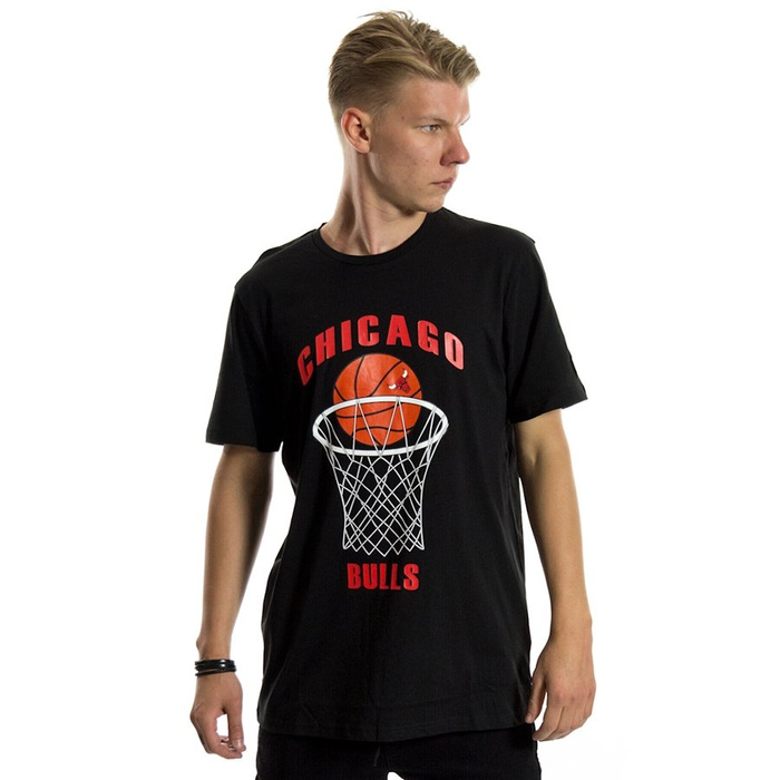 New Era t-shirt NBA Basketball Net Chicago Bulls black