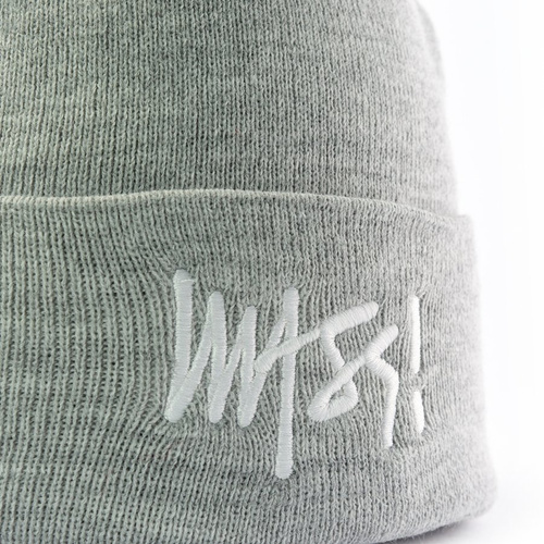 Mass Denim beanie hat Signature light grey heather