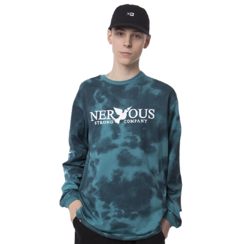 Nervous Koszulka męska z długim rękawem longsleeve Classic Tie-Dye ocean