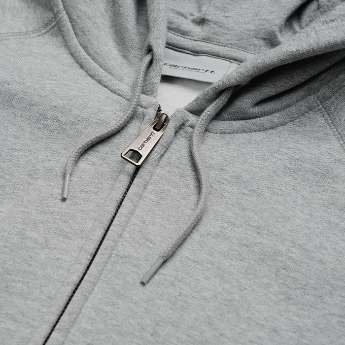 Carhartt WIP rozpinana bluza męska z kapturem Hooded Zip Chase Jacket grey / gold