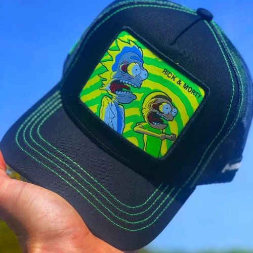 CapsLab czapka z daszkiem Casquette Trucker Rick&Morty black/lime
