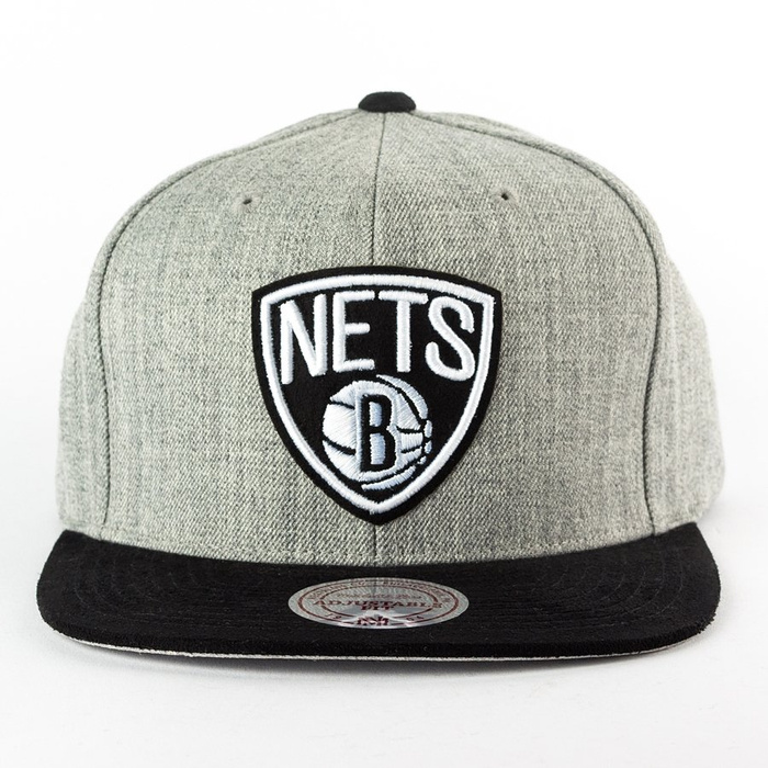 Mitchell and Ness snapback Heather Micro Brooklyn Nets grey heather / black