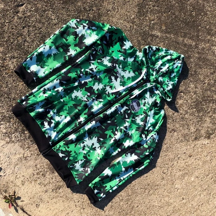  Proton x Melanżowe Akcesoria Tekstylne x MAT Wear bluza męska z kapturem Tech Zip Hoody Bottle Camo 