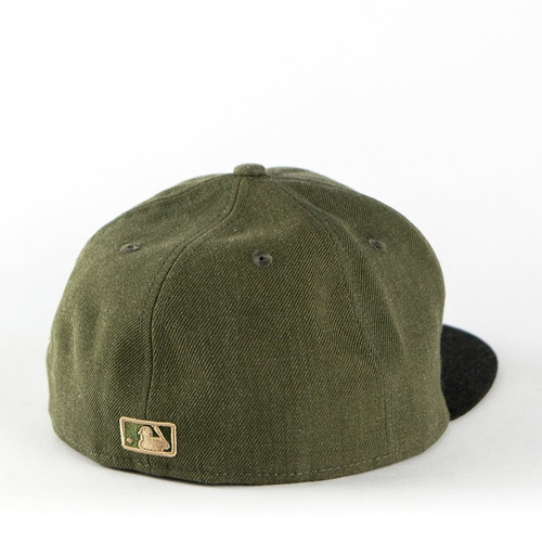 Czapka New Era fitted MLB Heather Contrast New York Yankees Basic olive / black 59FIFTY