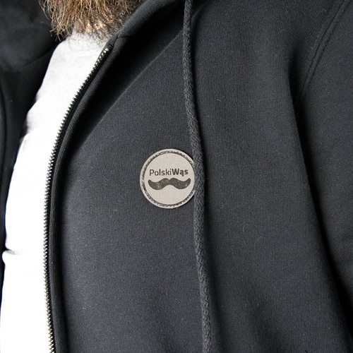 Bluza Polski Wąs hoodie Zip Logo black