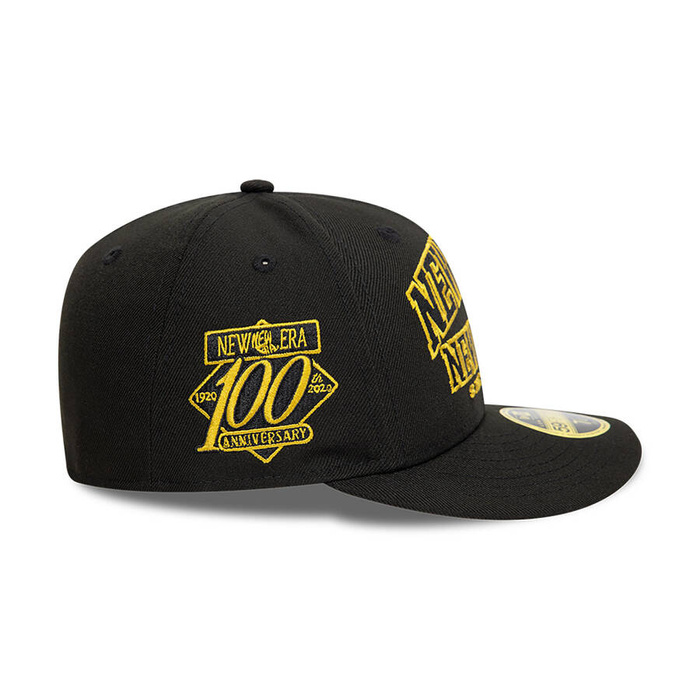 New Era fitted cap 59FIFTY 59FIFTY Fitted Cap Wordmark black-gold