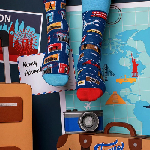 Many Mornings socks Quarter The Traveler multicolor