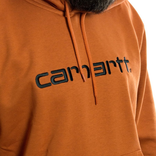 Bluza męska z kapturem Carhartt WIP Hooded Carhartt Sweat cinamoon / black