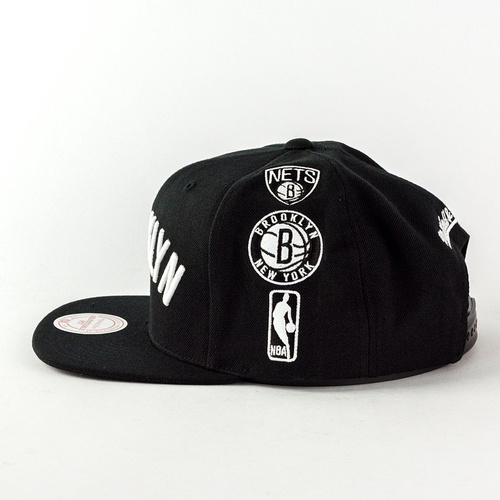 Mitchell and Ness snapback Team Logo History Brooklyn Nets black