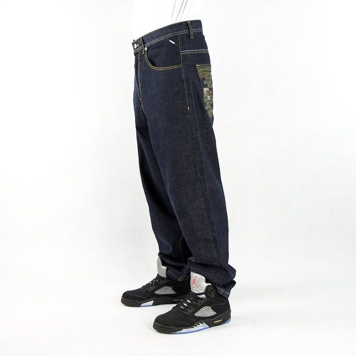 Spodnie Mass Denim jeans Phat Camo baggy fit rinse