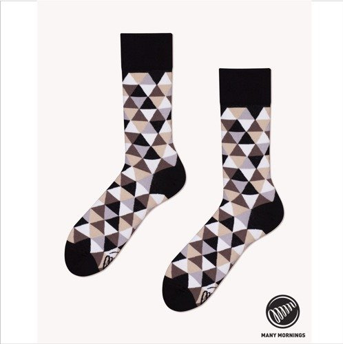 Many Mornings skarpety Coffee Traingles multicolor