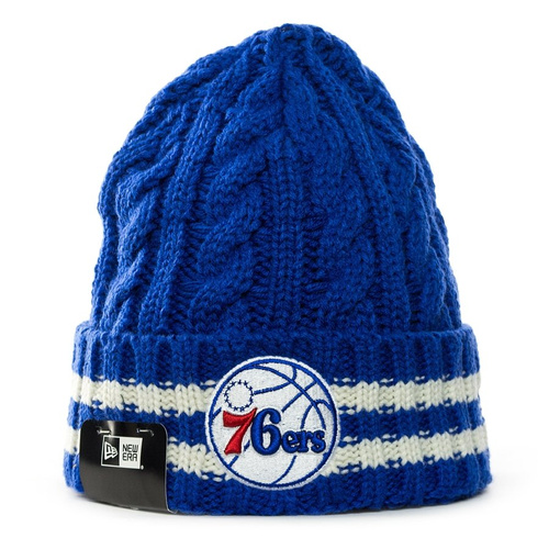 Czapka zimowa New Era Stripe NBA Knit Philadelphia 76ers blue 