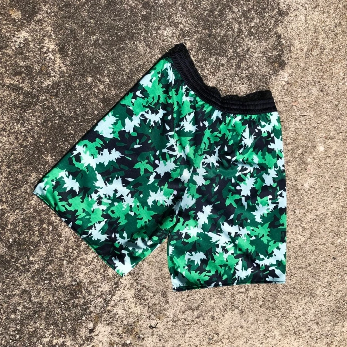 Proton x Melanżowe x Akcesoria Tekstylne x MAT Wear dwustronne męskie spodenki koszykarskie Bottle Camo white / black / camo
