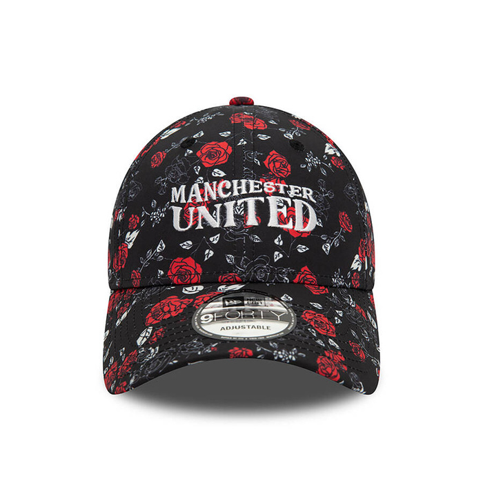 New Era czapka z daszkiem 9FORTY Strapback Floral All Over Manchester United FC black