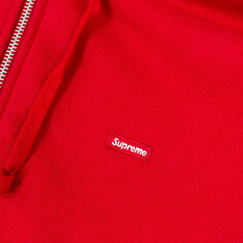 Supreme Small Box Zip Up Sweatshirt red