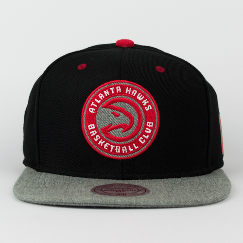 Czapka Mitchell and Ness snapback Grey Tist Atlanta Hawks black / grey