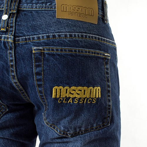 Spodnie męskie Mass Denim jeans Classics Straight Fit dark blue