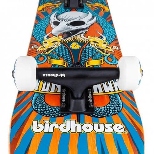 BirdHouse skateboard Tony Hawk Stage 3 Emblem circus orange 7.75" x 31.5"
