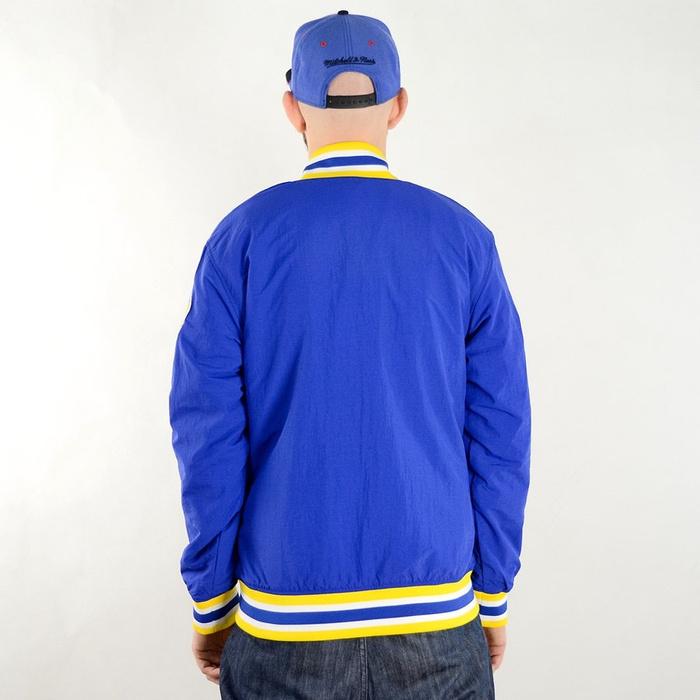Mitchell and Ness Authentic Warm Up Jacket Golden State Warriors royal / yellow