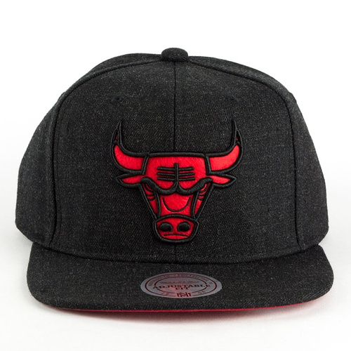 Czapka Mitchell and Ness snapback Team Heather Chicago Bulls black