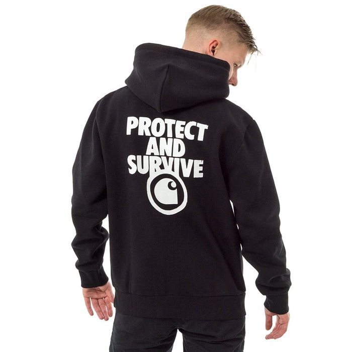 Carhartt WIP sweatshirt Hooded Protect black / white