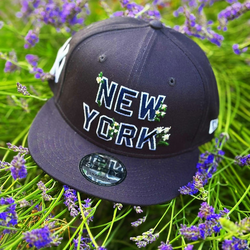 New Era czapka z daszkiem 9FIFTY snapback MLB Flower Wordmark New York Yankees black