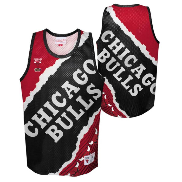 Mitchell and Ness Big Face Jumbotron Mesh Tank Top NBA Chicago Bulls red-black (youth collection)