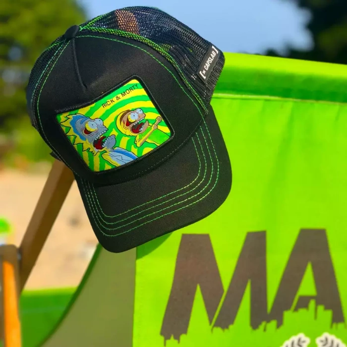 CapsLab Casquette Trucker Rick&Morty black/lime