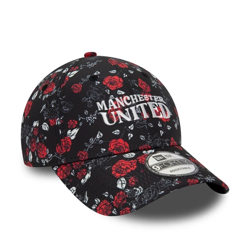 New Era czapka z daszkiem 9FORTY Strapback Floral All Over Manchester United FC black