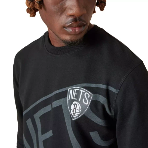 New Era bluza męska Washed Graphic NBA Brooklyn Nets black