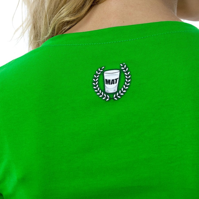 MAT Wear koszulka damska longsleeve 3/4 v-neck WMNS Logo Shadow green