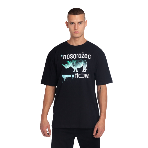 Koszulka męska El Polako t-shirt Nosorożec black