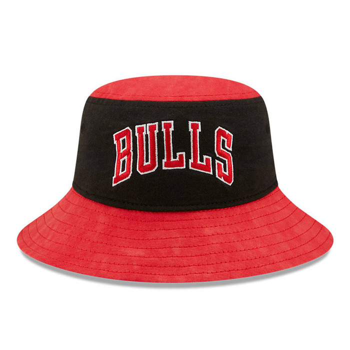 New Era bucket hat NBA Washed Pack Chicago Bulls red / black