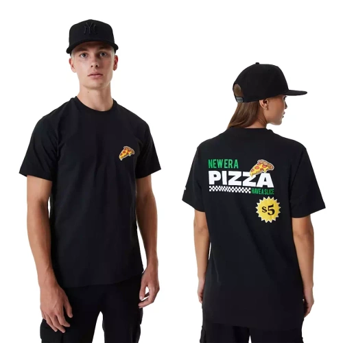 New Era t-shirt Pizza Graphic black