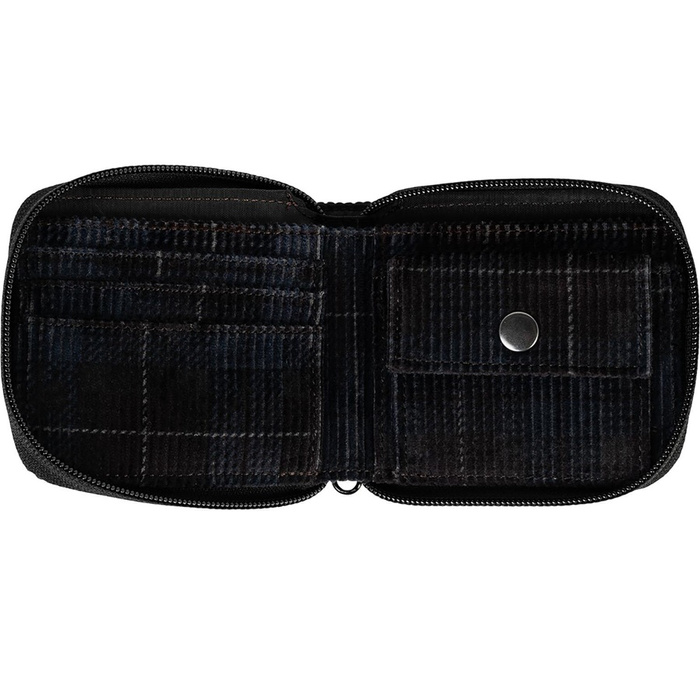 Carhartt WIP wallet Flint Zip Corduroy breck check print grove