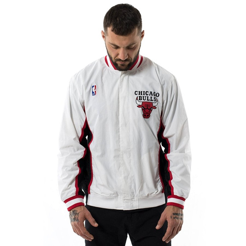Mitchell and Ness NBA Authentic Warm Up Jacket Chicago Bulls white