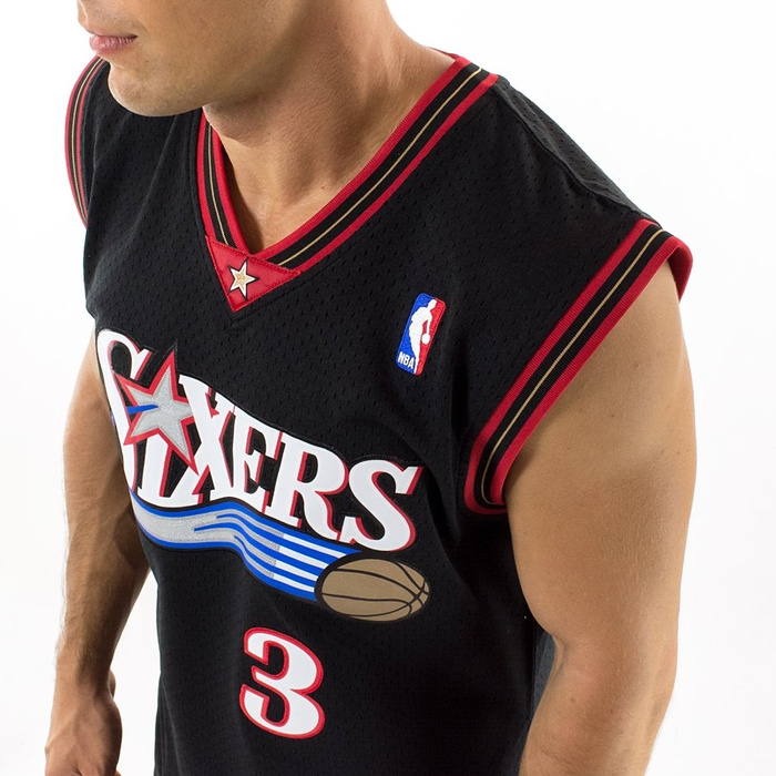 Mitchell and Ness Swingman Jersey HWC Philadelphia 76ers Allen Iverson 2000-01 black