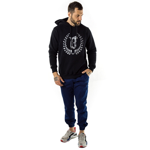 BOR Bluza męska z kapturem hoodie Stone Laur black
