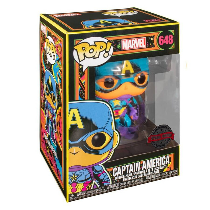 Funko Pop Black Light Marvel Captain America 648 (special edition)