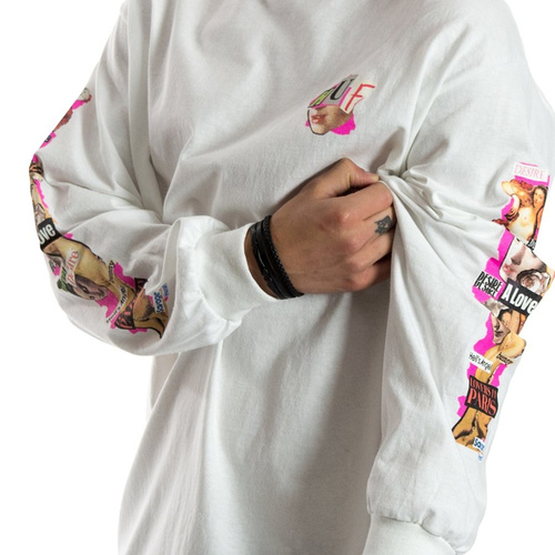 HUF longsleeve Desire white 