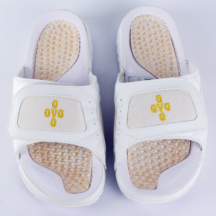 Klapki Air Jordan 12 Hydro Slides OVO Retro white / gold (873907-102) TM