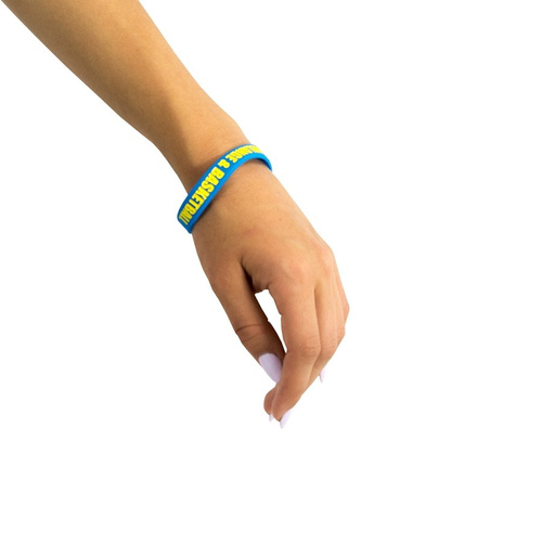 MAT Wear wristband Melange&Basketball blue / yellow