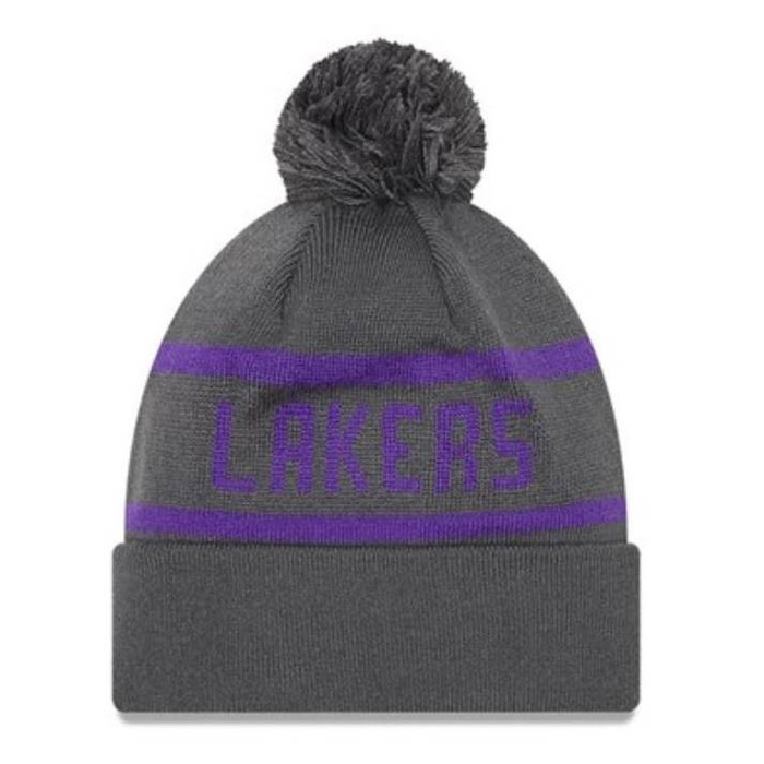 New Era Czapka zimowa beanie Jake Cuff Knit NBA Los Angeles Lakers dark grey