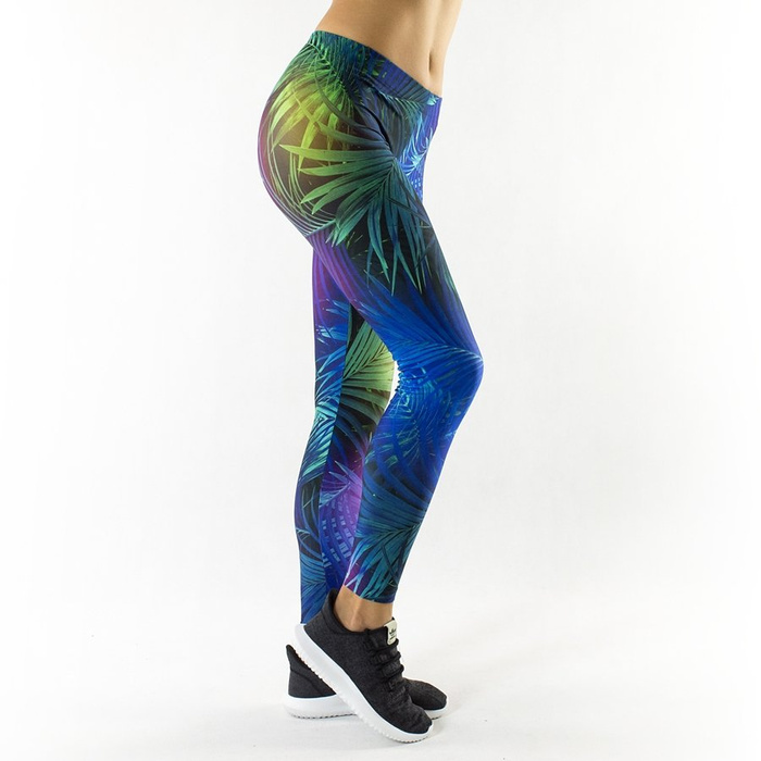 Legginsy Jungmob Fitness Leggings Colorfull Tropic multicolor