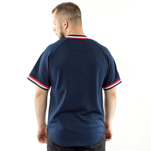 Mitchell and Ness Seasoned Pro Mesh Button Front Chicago Bulls navy