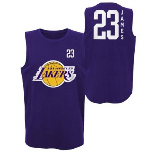 NBA Licensed All Net Basic Tank Top NBA Los Angeles Lakers Lebron James #23 purple