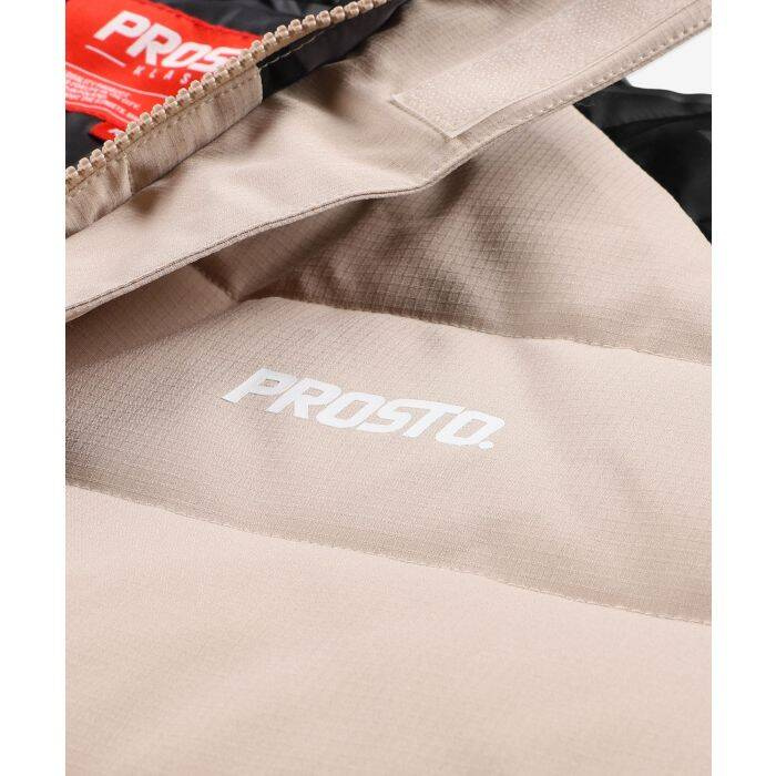 Prosto Klasyk kurtka zimowa męska Puff Anorak beige