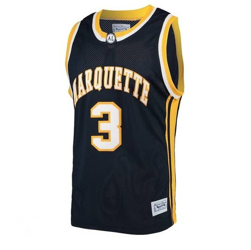 Retro Brand NCAA Jersey Marquette Golden Eagles Dwayne Wade navy