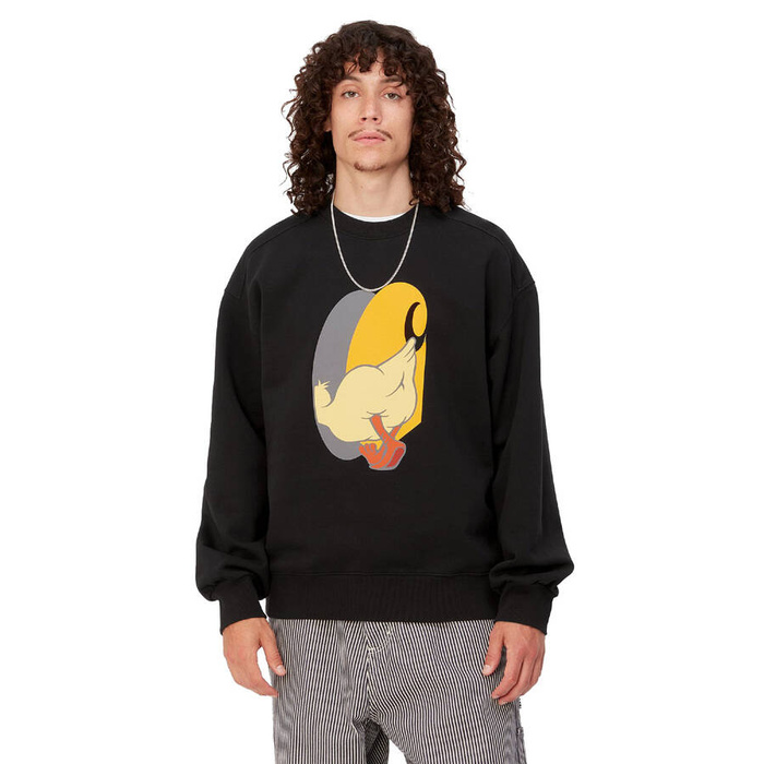 Carhartt WIP sweatshirt Crewneck Deadkebab Knock Knock black