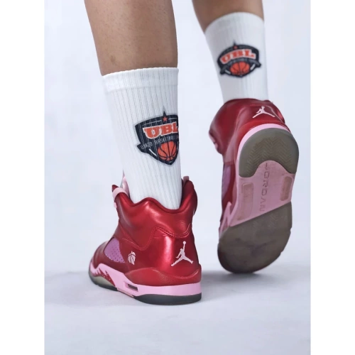 hSports x MAT Wear skarpety koszykarskie UBL Front Logo white